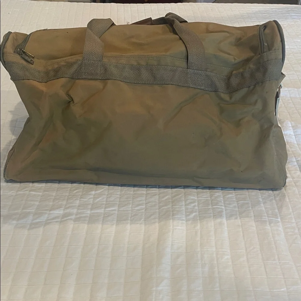 Vintage American Tourister Duffle Bag Olive Green nylon Weekender luggage travel
